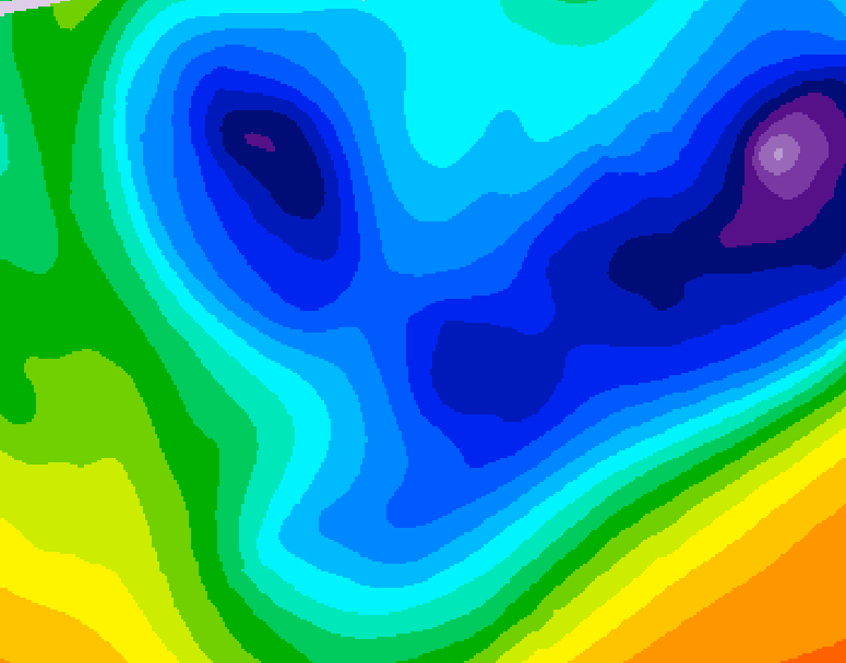 GDPS 500 millibar geopotential height 042 hour forecast chart for Canada based on 2026/01/24 0000Z data