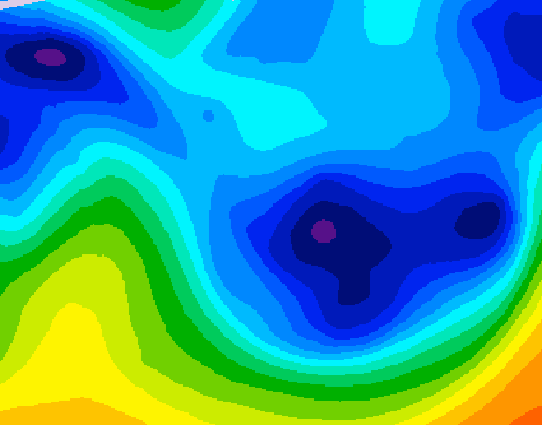 GDPS 500 millibar geopotential height 090 hour forecast chart for Canada based on 2026/01/24 0000Z data