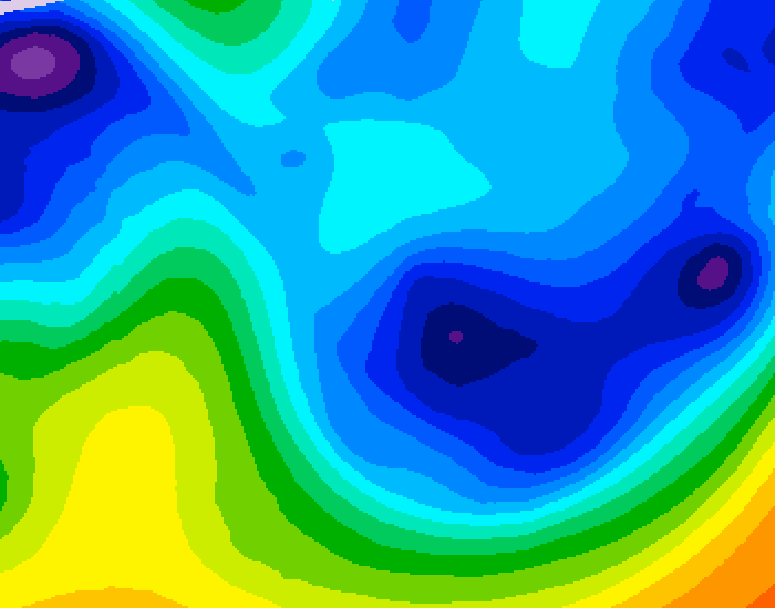 GDPS 500 millibar geopotential height 096 hour forecast chart for Canada based on 2026/01/24 0000Z data