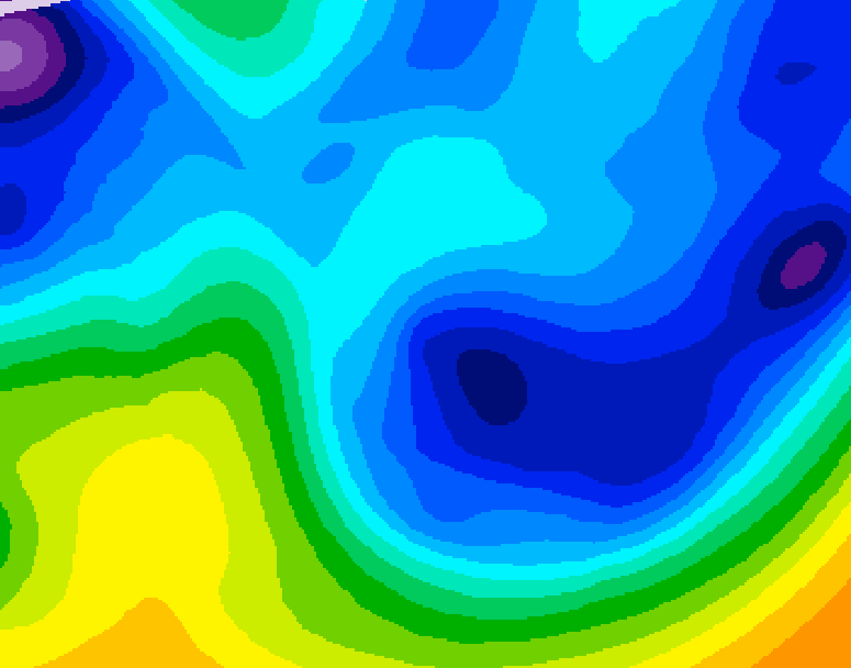 GDPS 500 millibar geopotential height 102 hour forecast chart for Canada based on 2026/01/24 0000Z data