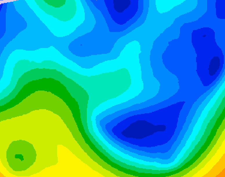 GDPS 500 millibar geopotential height 132 hour forecast chart for Canada based on 2026/01/24 0000Z data