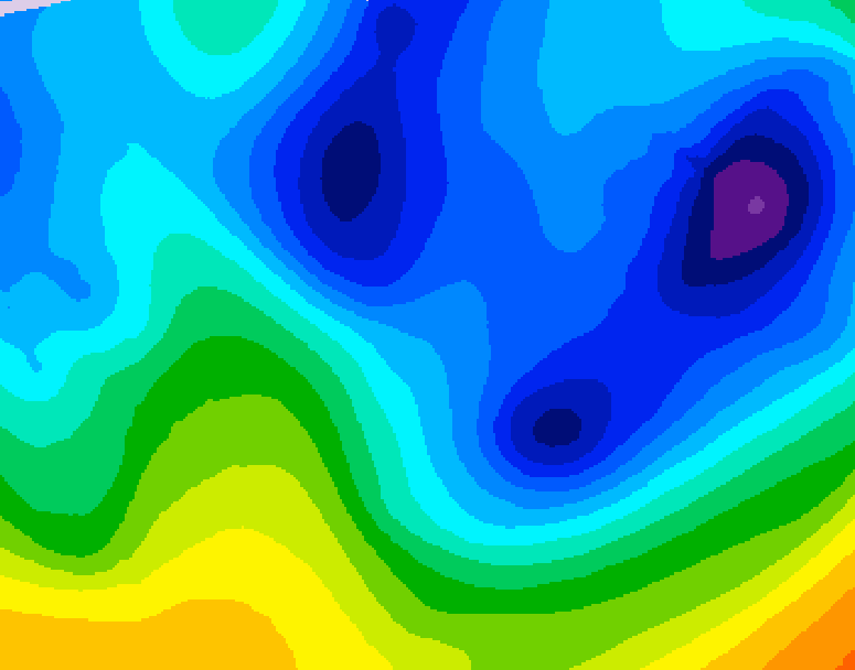 GDPS 500 millibar geopotential height 216 hour forecast chart for Canada based on 2026/01/24 0000Z data