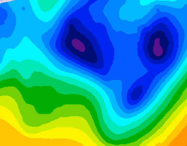GDPS 500 millibar geopotential height 234 hour forecast chart for Canada based on 2026/01/24 0000Z data