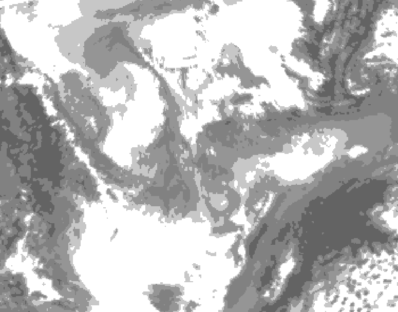 GDPS total cloud 054 hour forecast chart for Canada based on 2026/01/24 0000Z data