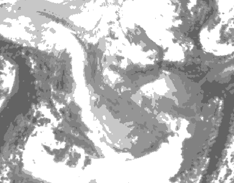 GDPS total cloud 084 hour forecast chart for Canada based on 2026/01/24 0000Z data