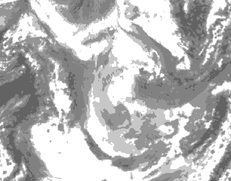 GDPS total cloud 114 hour forecast chart for Canada based on 2026/01/24 0000Z data