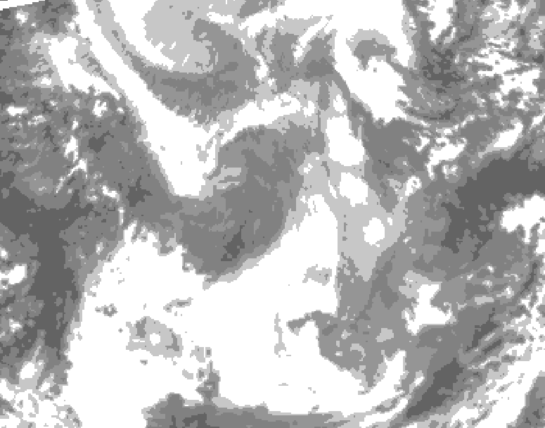 GDPS total cloud 162 hour forecast chart for Canada based on 2026/01/24 0000Z data