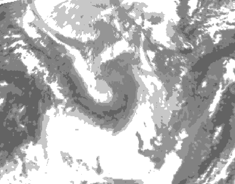 GDPS total cloud 174 hour forecast chart for Canada based on 2026/01/24 0000Z data