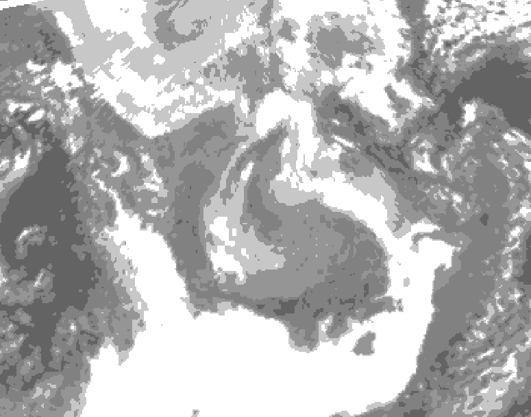GDPS total cloud 198 hour forecast chart for Canada based on 2026/01/24 0000Z data