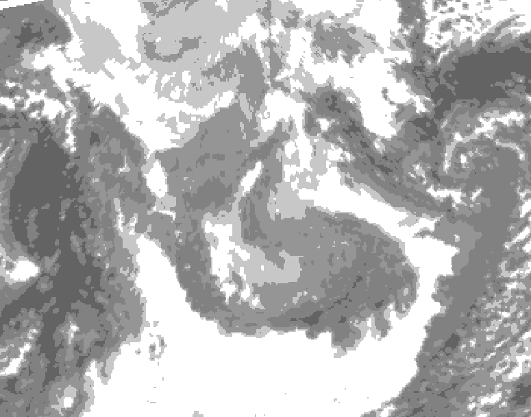 GDPS total cloud 204 hour forecast chart for Canada based on 2026/01/24 0000Z data