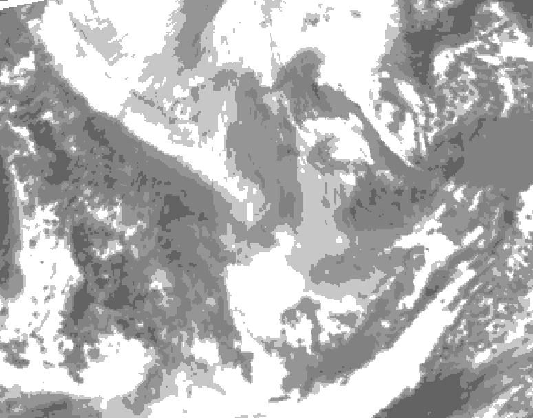 GDPS total cloud 228 hour forecast chart for Canada based on 2026/01/24 0000Z data