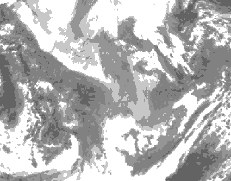 GDPS total cloud 234 hour forecast chart for Canada based on 2026/01/24 0000Z data