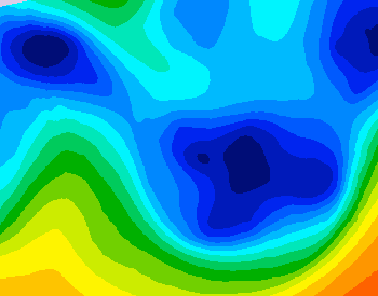 GDPS 500 millibar geopotential height 060 hour forecast chart for Canada based on 2026/01/25 0000Z data