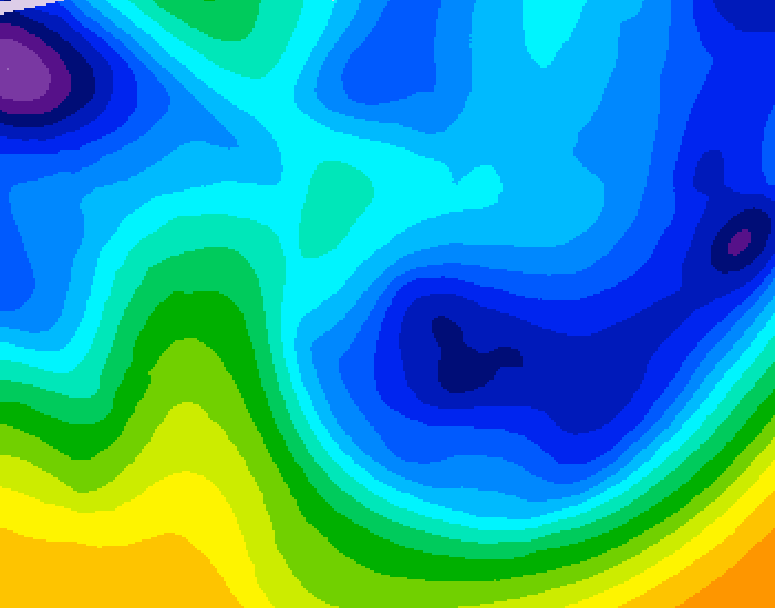 GDPS 500 millibar geopotential height 078 hour forecast chart for Canada based on 2026/01/25 0000Z data