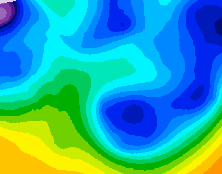 GDPS 500 millibar geopotential height 096 hour forecast chart for Canada based on 2026/01/25 0000Z data