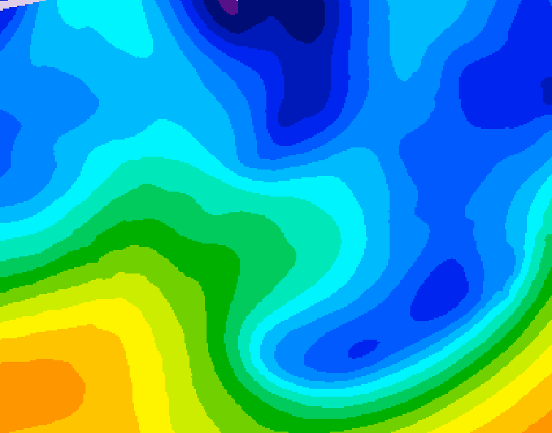 GDPS 500 millibar geopotential height 126 hour forecast chart for Canada based on 2026/01/25 0000Z data