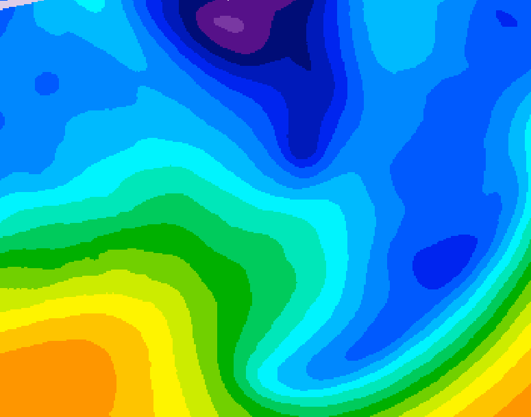 GDPS 500 millibar geopotential height 138 hour forecast chart for Canada based on 2026/01/25 0000Z data