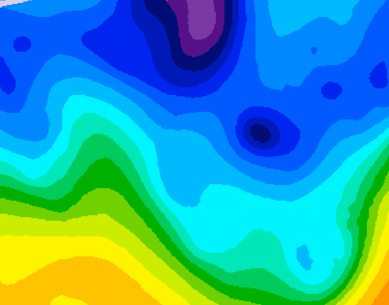 GDPS 500 millibar geopotential height 186 hour forecast chart for Canada based on 2026/01/25 0000Z data