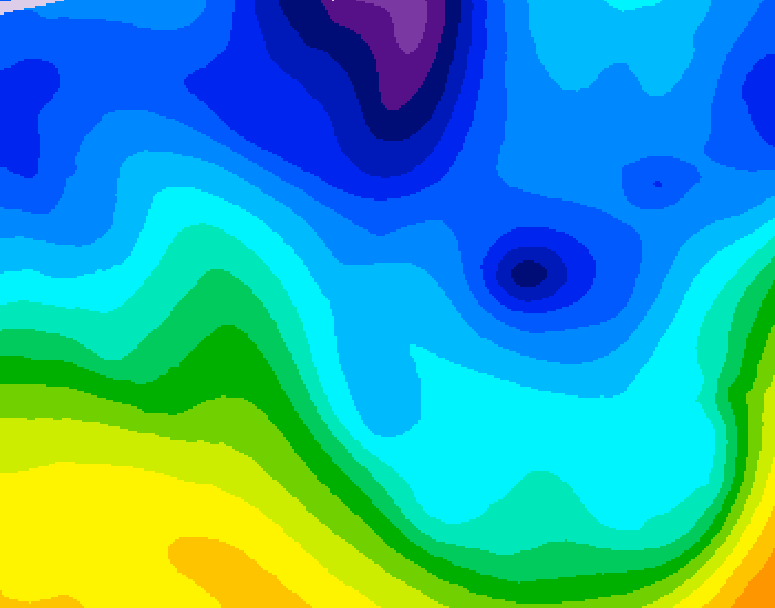 GDPS 500 millibar geopotential height 192 hour forecast chart for Canada based on 2026/01/25 0000Z data