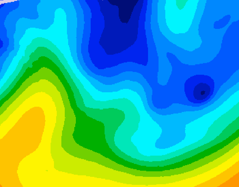 GDPS 500 millibar geopotential height 234 hour forecast chart for Canada based on 2026/01/25 0000Z data