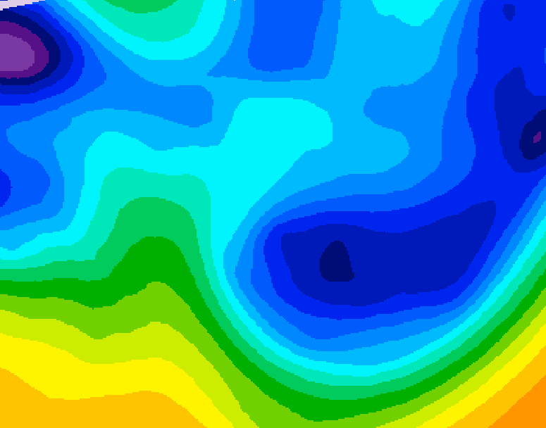 GDPS 500 millibar geopotential height 072 hour forecast chart for Canada based on 2026/01/25 1200Z data
