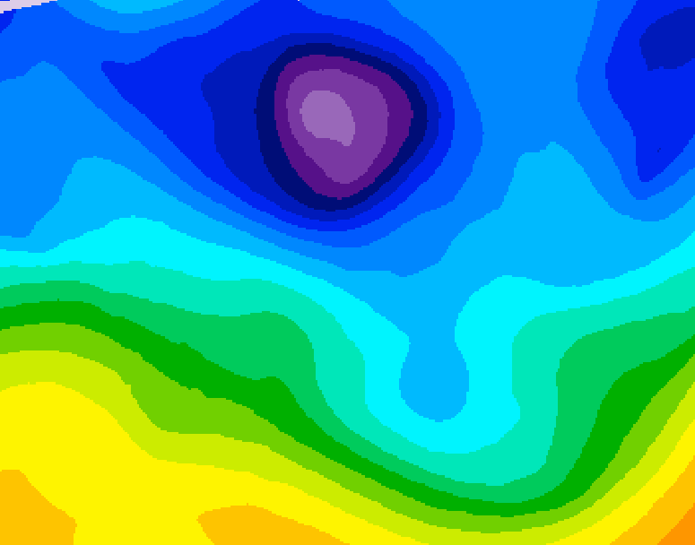 GDPS 500 millibar geopotential height 192 hour forecast chart for Canada based on 2026/01/25 1200Z data
