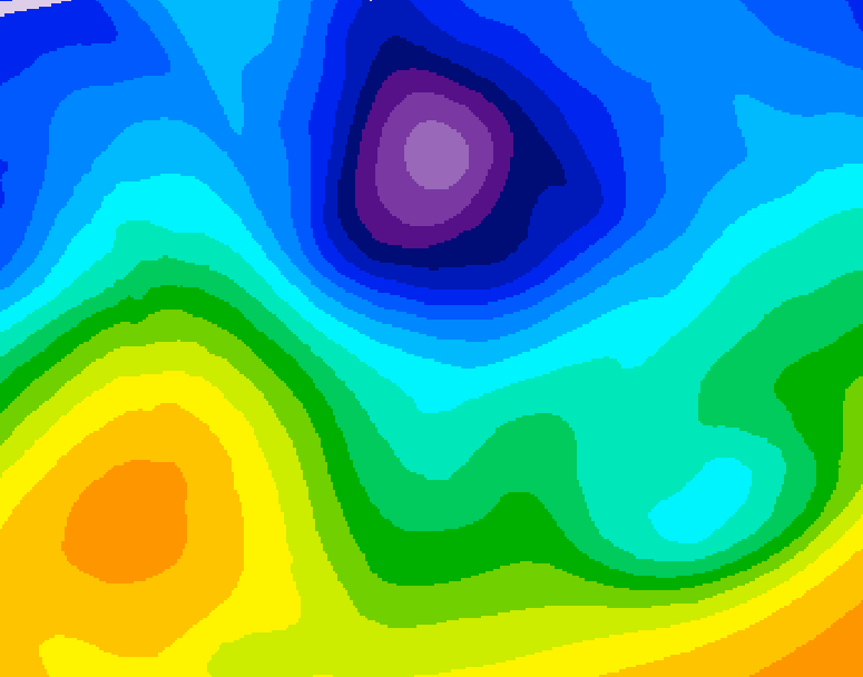 GDPS 500 millibar geopotential height 228 hour forecast chart for Canada based on 2026/01/25 1200Z data