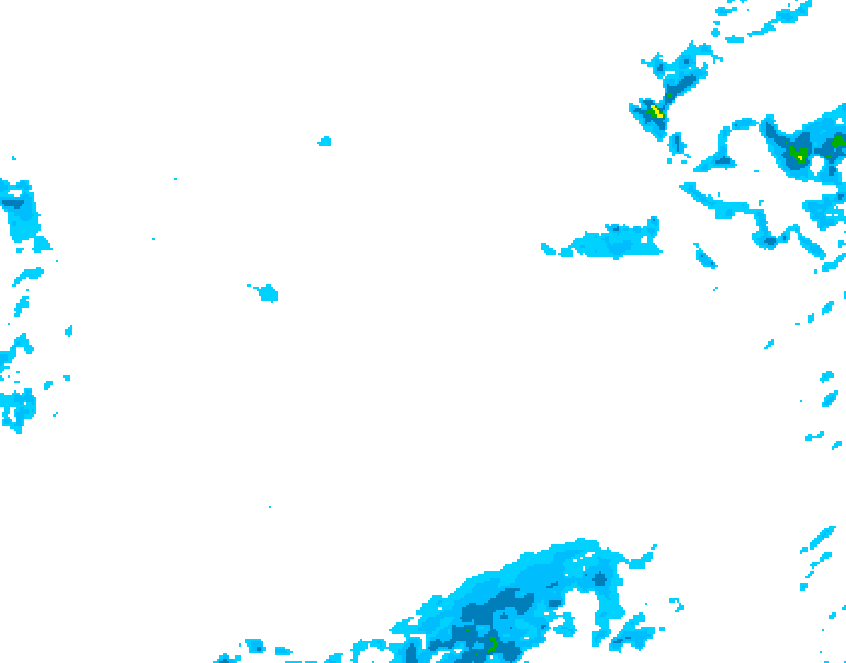GDPS precipitation 006 hour forecast chart for Canada based on 2026/01/25 0000Z data