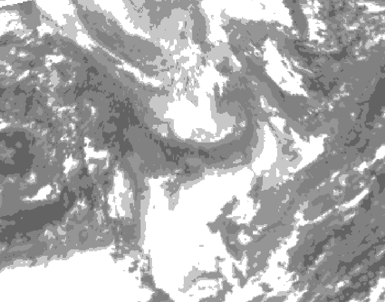GDPS total cloud 144 hour forecast chart for Canada based on 2026/01/25 0000Z data