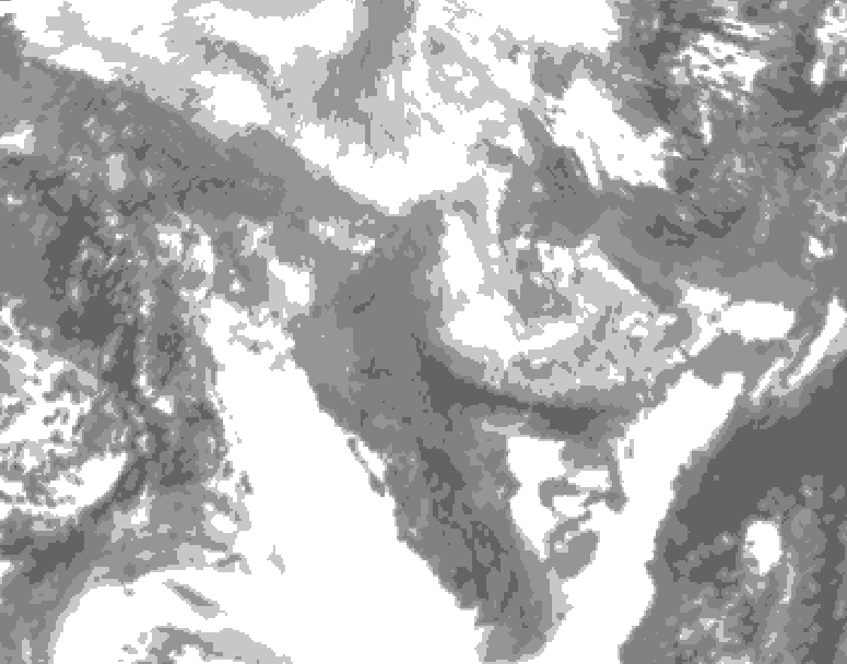 GDPS total cloud 186 hour forecast chart for Canada based on 2026/01/25 0000Z data