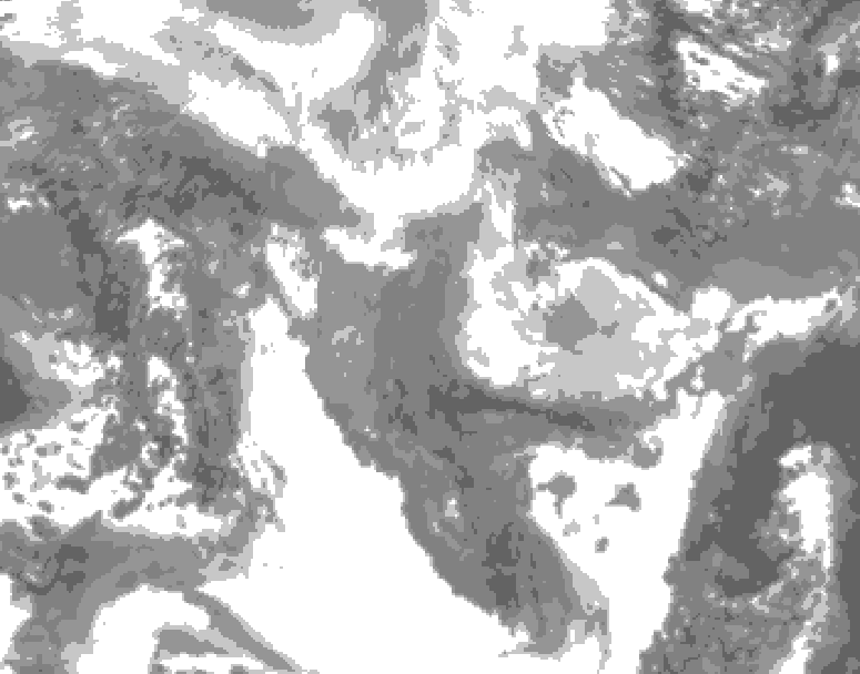 GDPS total cloud 192 hour forecast chart for Canada based on 2026/01/25 0000Z data