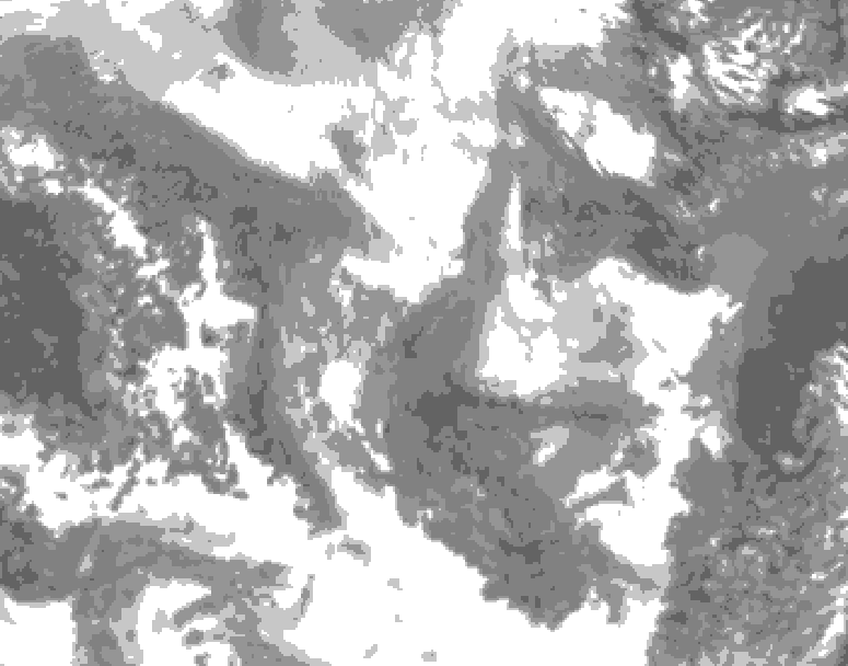 GDPS total cloud 204 hour forecast chart for Canada based on 2026/01/25 0000Z data