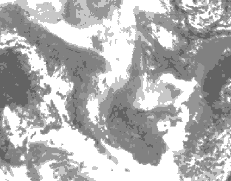 GDPS total cloud 210 hour forecast chart for Canada based on 2026/01/25 0000Z data