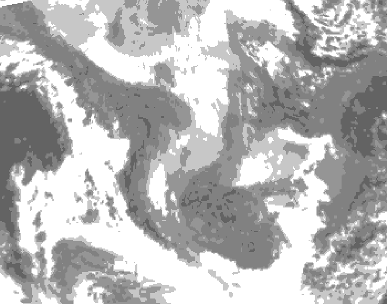 GDPS total cloud 216 hour forecast chart for Canada based on 2026/01/25 0000Z data