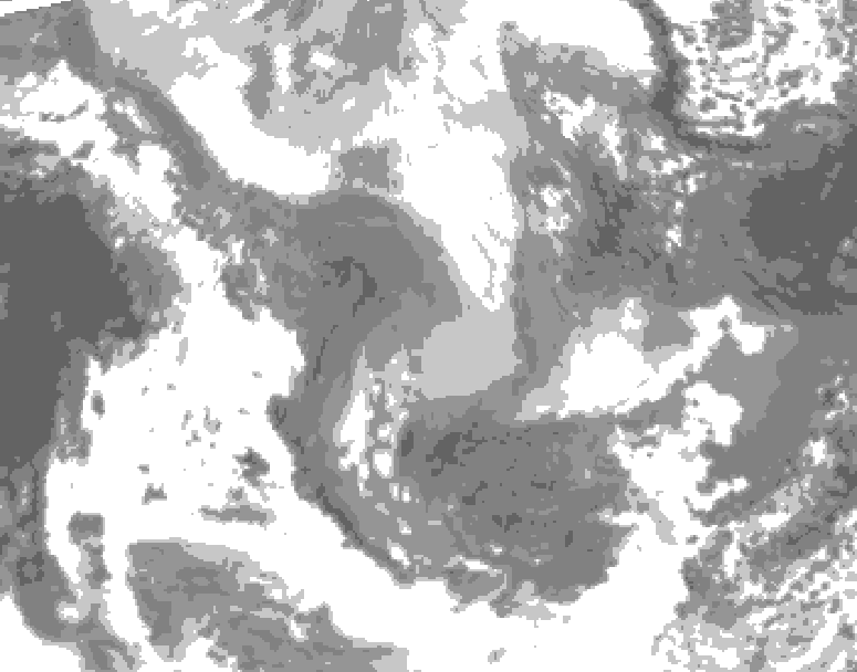 GDPS total cloud 222 hour forecast chart for Canada based on 2026/01/25 0000Z data
