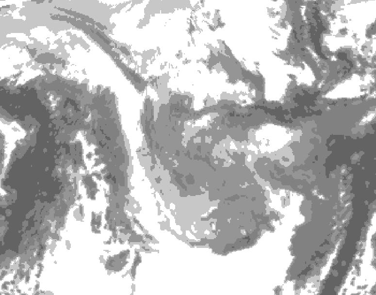 GDPS total cloud 048 hour forecast chart for Canada based on 2026/01/25 1200Z data