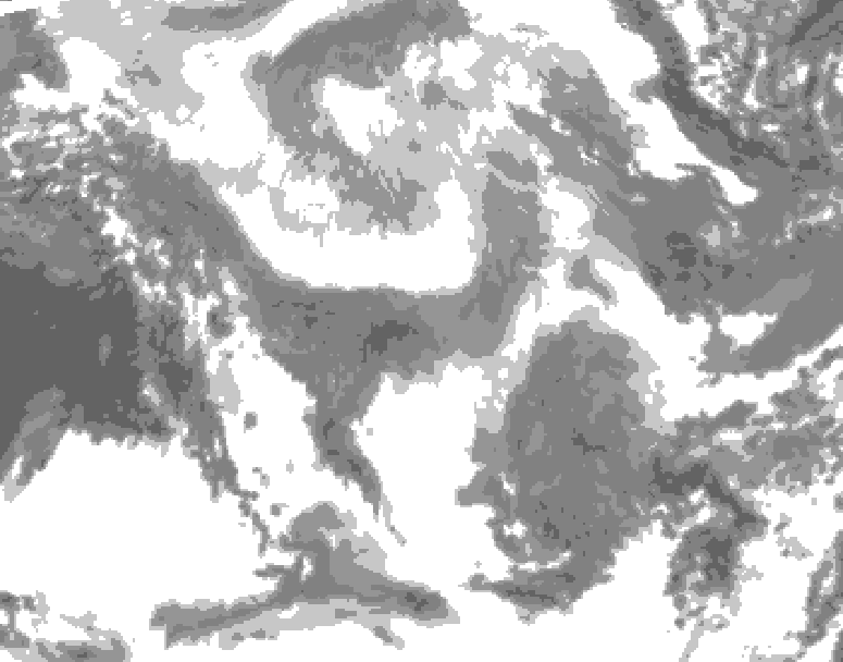 GDPS total cloud 204 hour forecast chart for Canada based on 2026/01/25 1200Z data