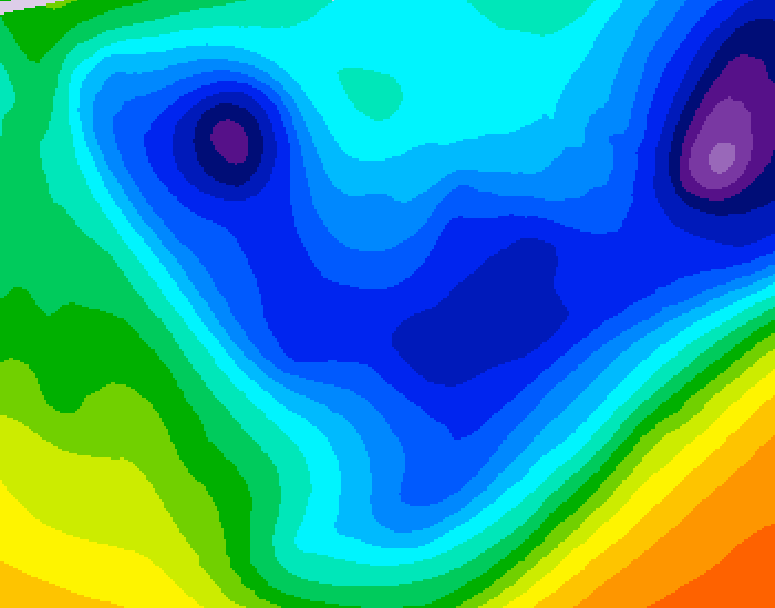 GDPS 500 millibar geopotential height 006 hour forecast chart for Canada based on 2026/01/26 0000Z data