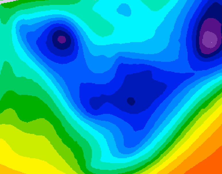 GDPS 500 millibar geopotential height 012 hour forecast chart for Canada based on 2026/01/26 0000Z data