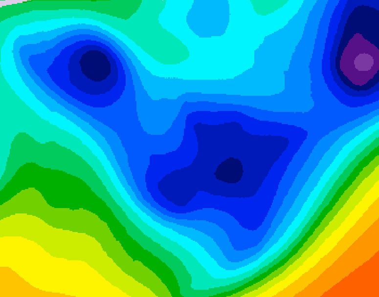 GDPS 500 millibar geopotential height 018 hour forecast chart for Canada based on 2026/01/26 0000Z data