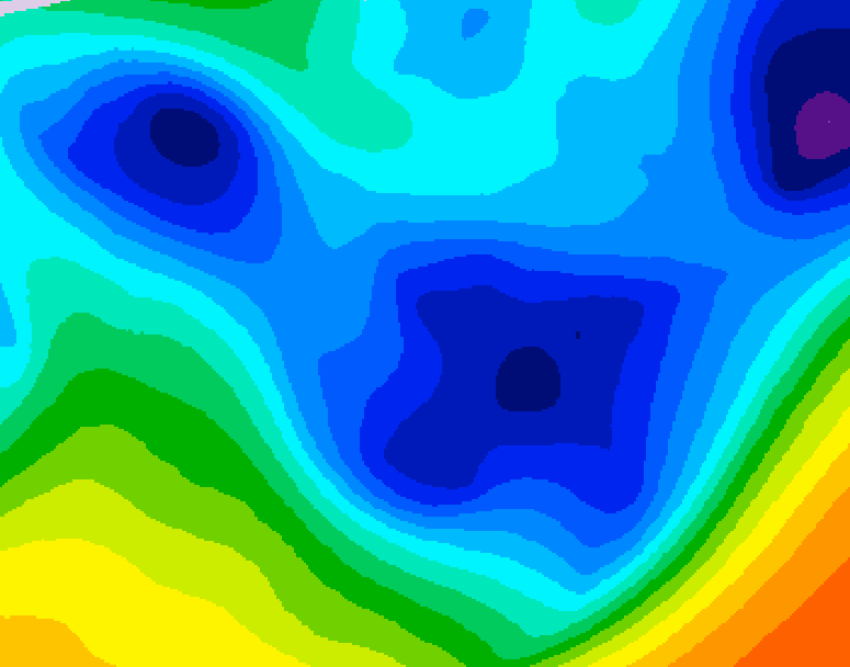 GDPS 500 millibar geopotential height 024 hour forecast chart for Canada based on 2026/01/26 0000Z data