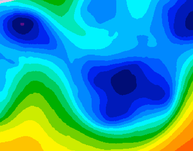 GDPS 500 millibar geopotential height 036 hour forecast chart for Canada based on 2026/01/26 0000Z data