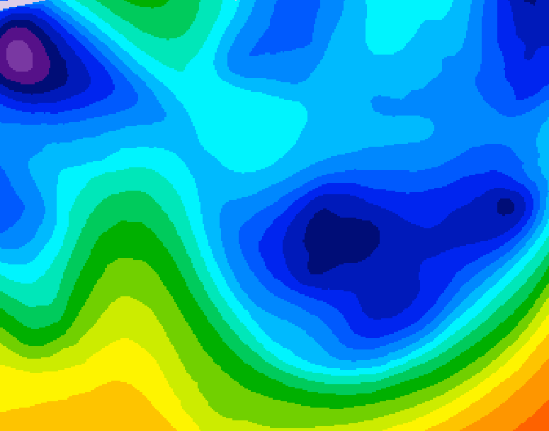 GDPS 500 millibar geopotential height 048 hour forecast chart for Canada based on 2026/01/26 0000Z data