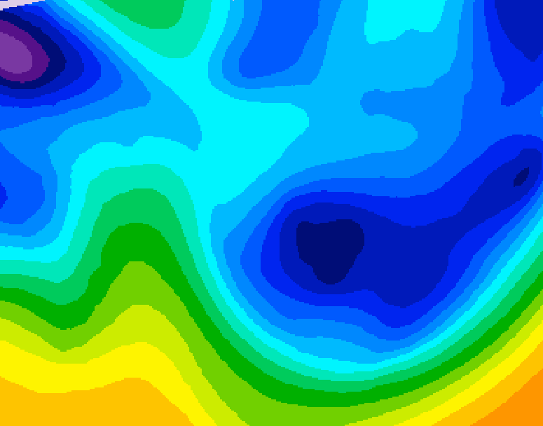 GDPS 500 millibar geopotential height 054 hour forecast chart for Canada based on 2026/01/26 0000Z data