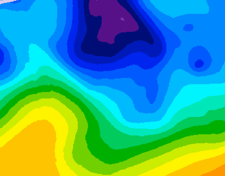 GDPS 500 millibar geopotential height 222 hour forecast chart for Canada based on 2026/01/26 0000Z data