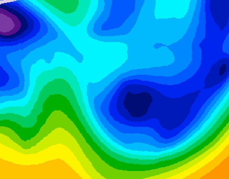 GDPS 500 millibar geopotential height 042 hour forecast chart for Canada based on 2026/01/26 1200Z data