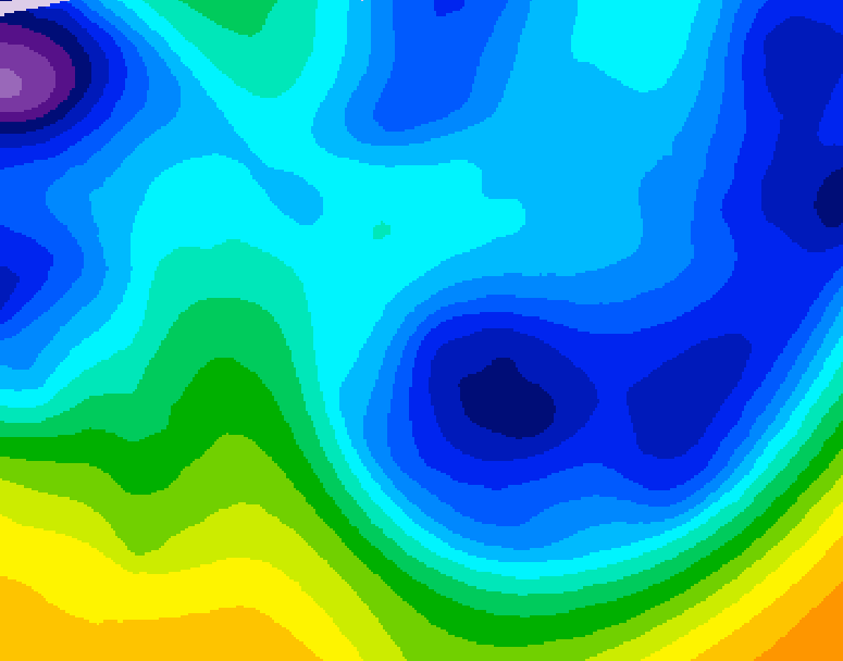 GDPS 500 millibar geopotential height 048 hour forecast chart for Canada based on 2026/01/26 1200Z data