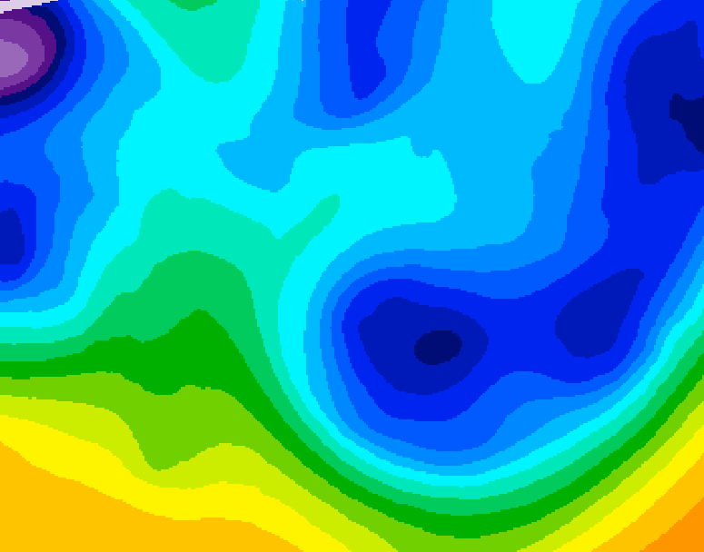 GDPS 500 millibar geopotential height 054 hour forecast chart for Canada based on 2026/01/26 1200Z data