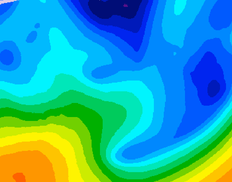 GDPS 500 millibar geopotential height 102 hour forecast chart for Canada based on 2026/01/26 1200Z data