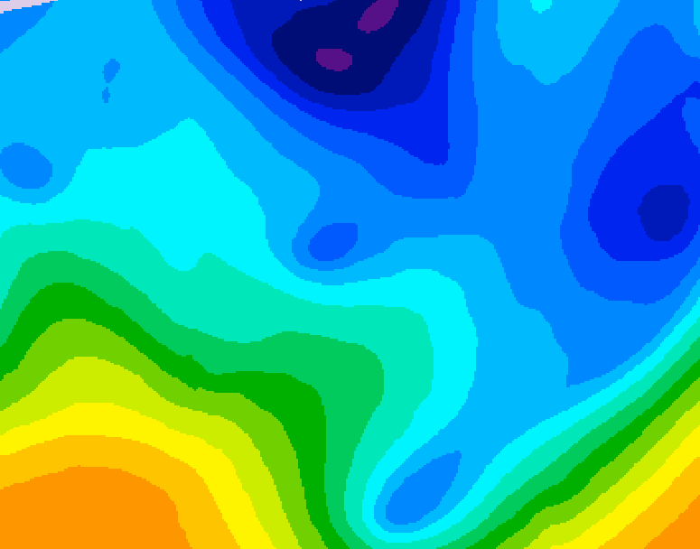 GDPS 500 millibar geopotential height 114 hour forecast chart for Canada based on 2026/01/26 1200Z data